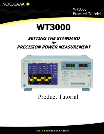 Power Analyzer WT 3000 Product Tutorial | Manualzz
