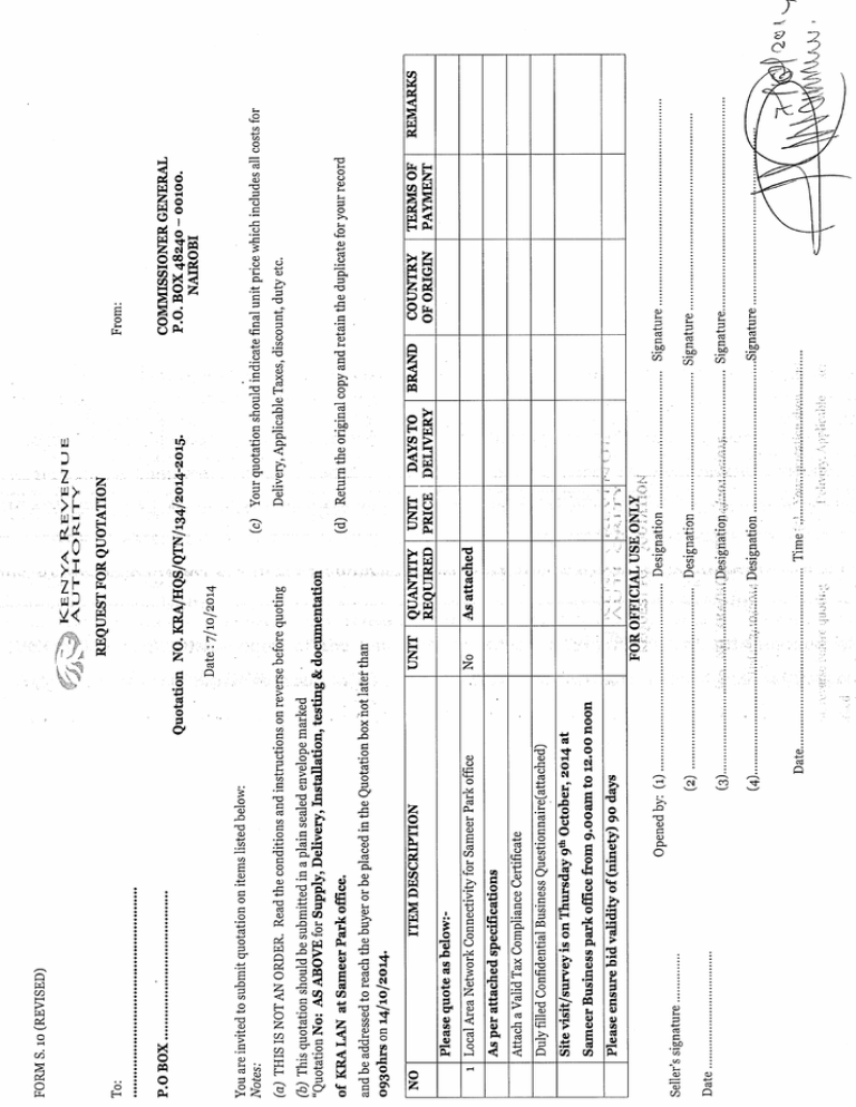 Lan At Sameer Park Kenya Revenue Authority Manualzz