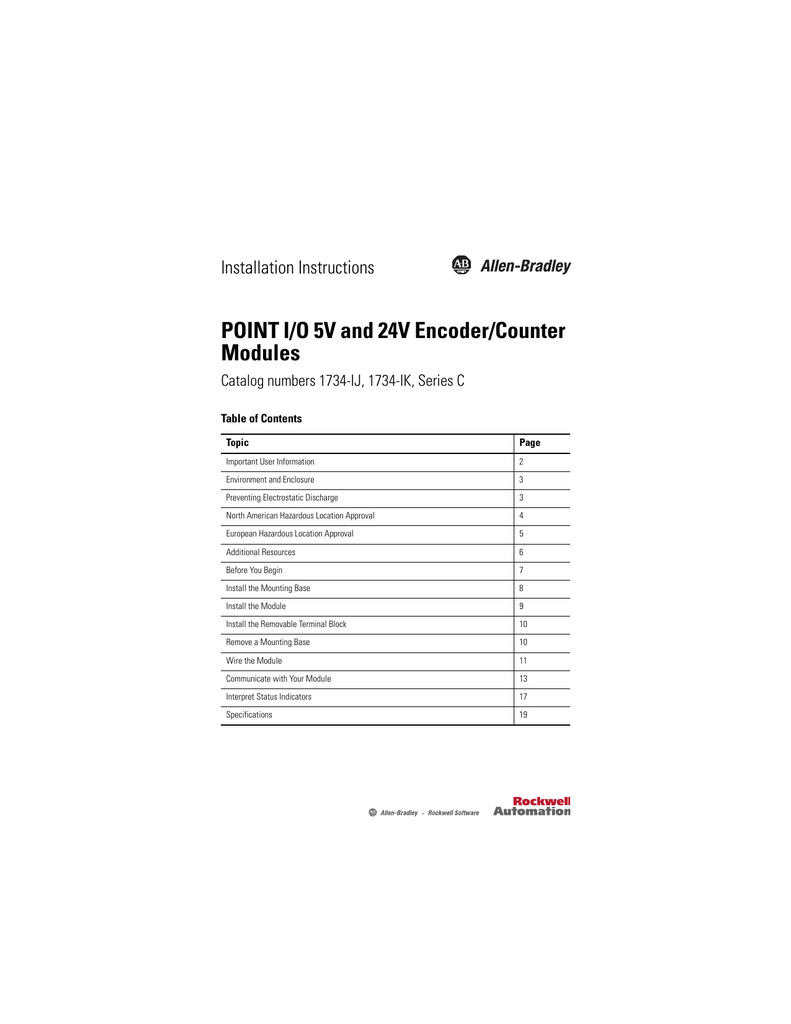 1734 In005 Rockwell Automation Manualzz