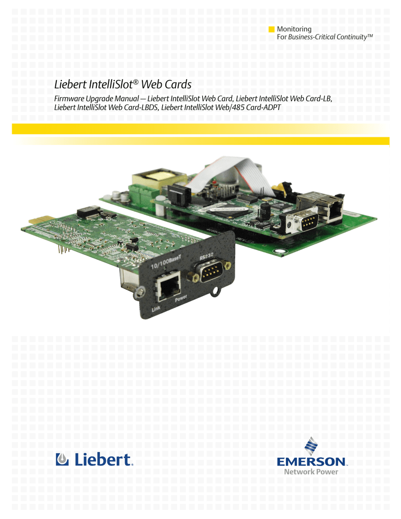 Карта liebert intellislot relay card