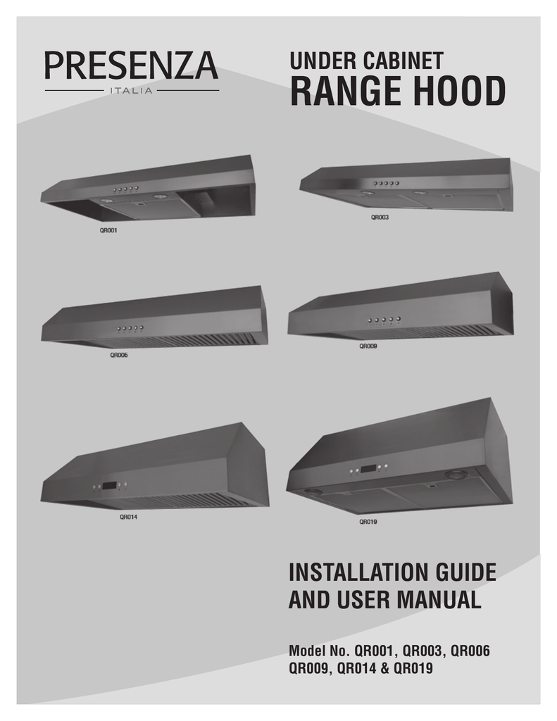 Presenza QR014 30 in. Convertible Range Hood Installation Guide Manualzz