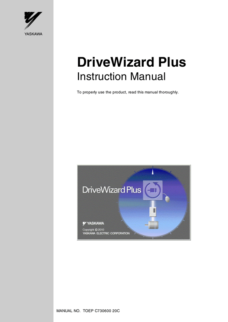 YASKAWA DriveWizard Plus Instruction Manual Manualzz