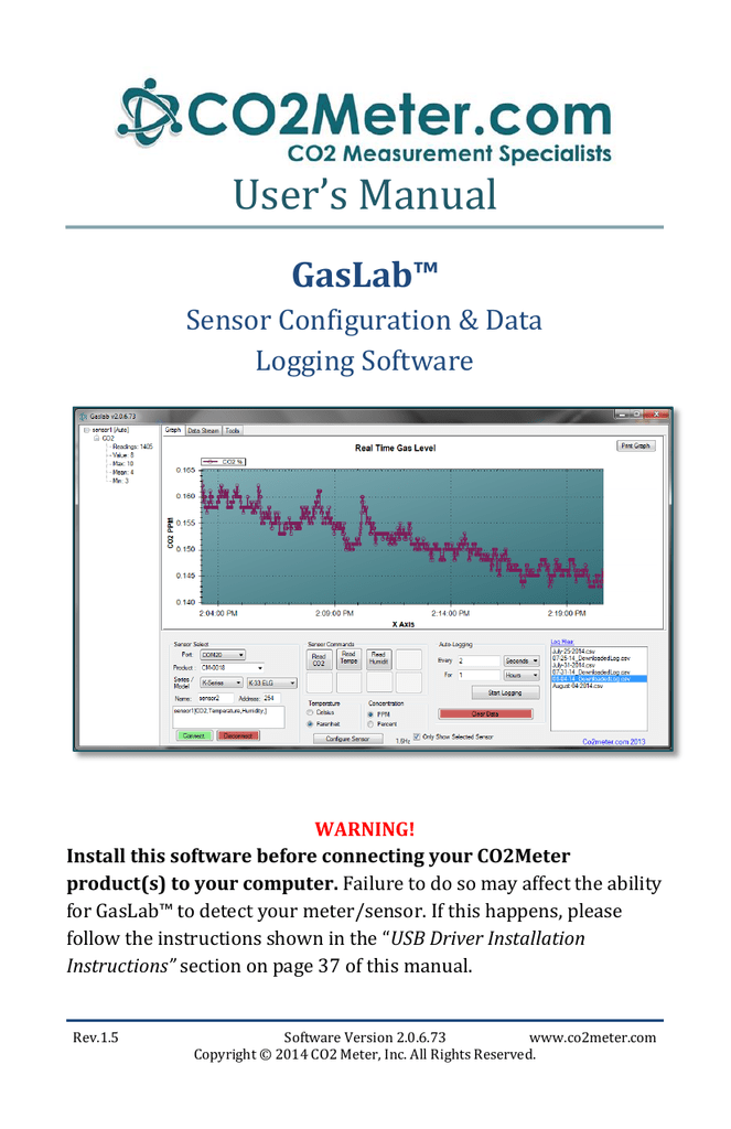 GasLab® User Manual Manualzz
