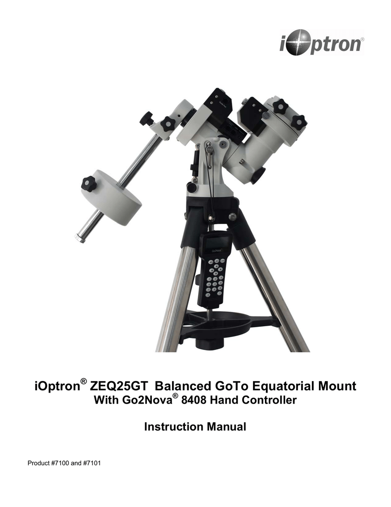 iOptron GoToNova Hand Controller for ZEQ25 and SmartEQ//SmartEQ Pro Mount