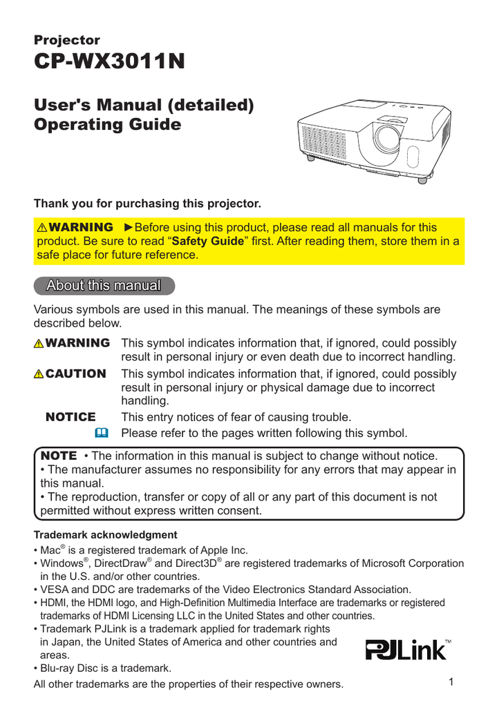 HITACHI Education/Multi Purpose LCD Projector CP Manualzz