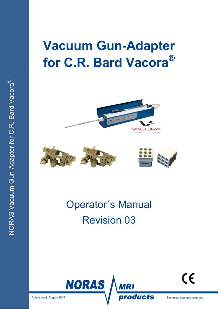 Vacuum Gun Adapter For C R Bard Vacora Manualzz