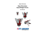 Open Boundary Quad-Ridged Horn, 3164 3164-05, 3164 3164-06, 3164 3164-08, 3164 3164-10 User Manual