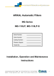 Arkal MG-110LP, MG-110LP-S Instructions