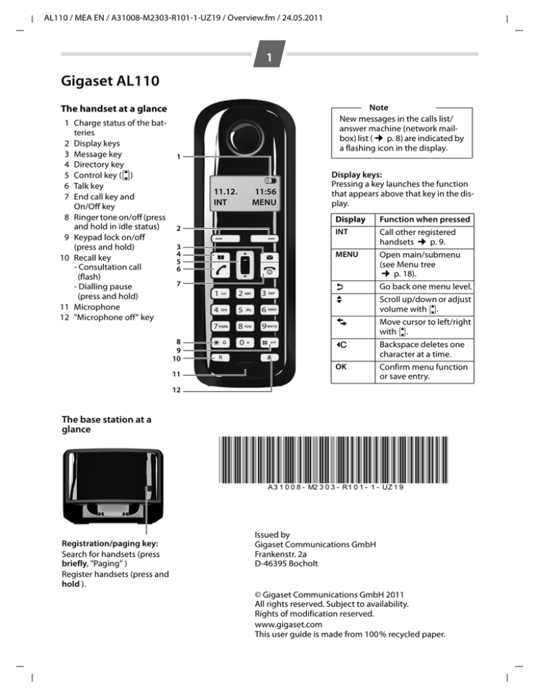 Gigaset Al110 Al110a Manualzz