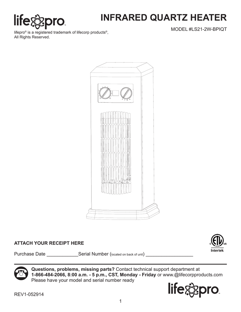 INFRARED QUARTZ HEATER Manualzz