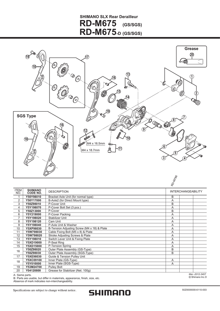 Shimano Rd M675 User Manual Manualzz