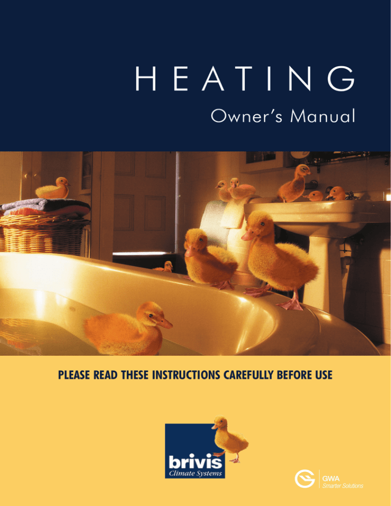 brivis ducted heating user manual