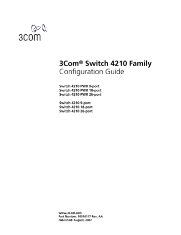 3com Switch 4210 26-Port Configuration manual | Manualzz