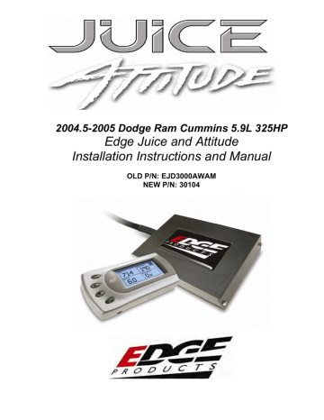Edge Products 30104 Performance Module Installation | Manualzz