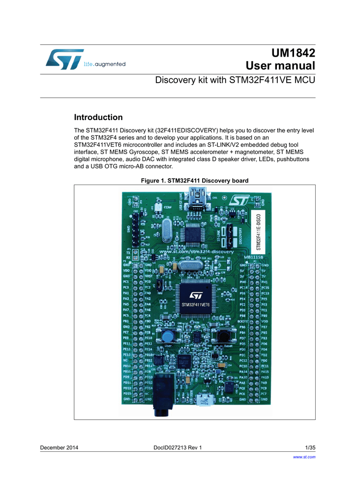 Discovery Kit With Stm32f411ve Mcu Manualzz