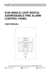 6100 SINGLE LOOP DIGITAL ADDRESSABLE User Manual