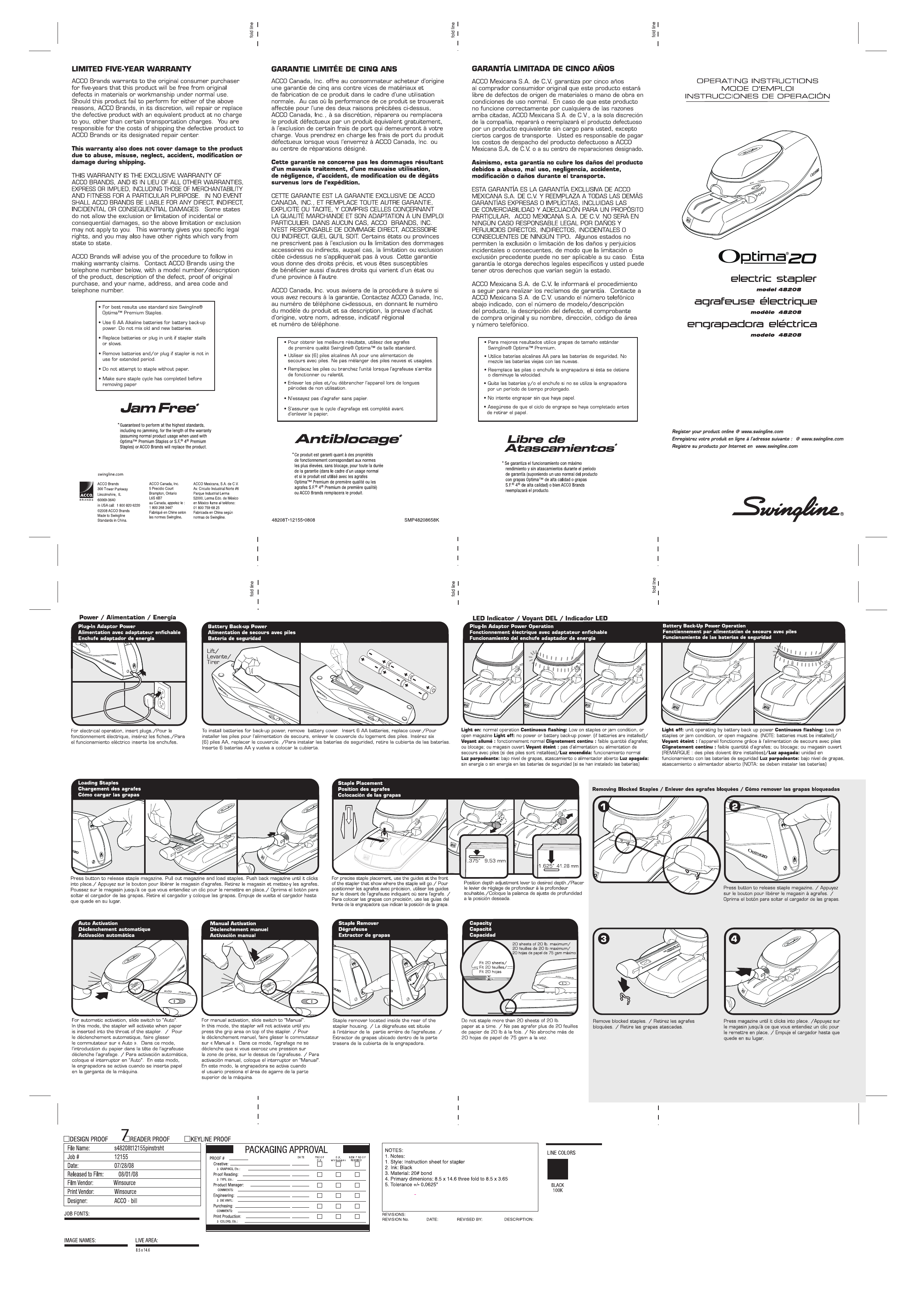 Swingline stapler repair diagram