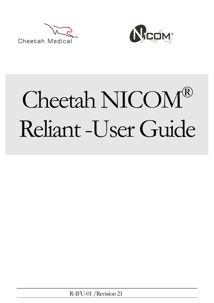 Cheetah NICOM User Manual | Manualzz