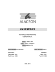 FastImage 1300, FastMem, Fast4 1300, Fast I/O 1300 User&rsquo;s Manual