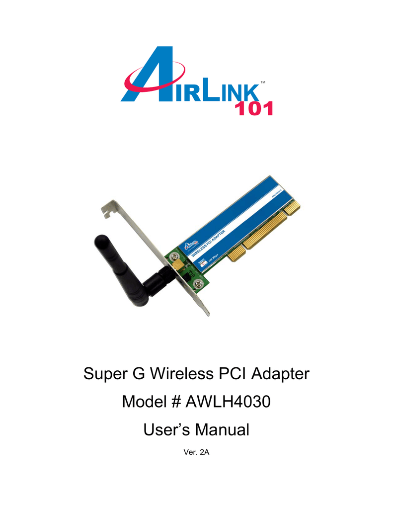 airlink wireless adapter software