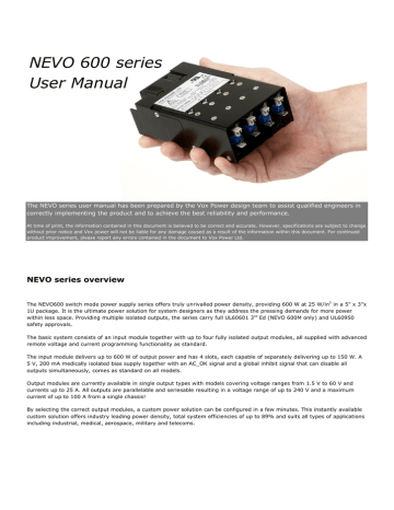 NEVO 600 series User Manual | Manualzz