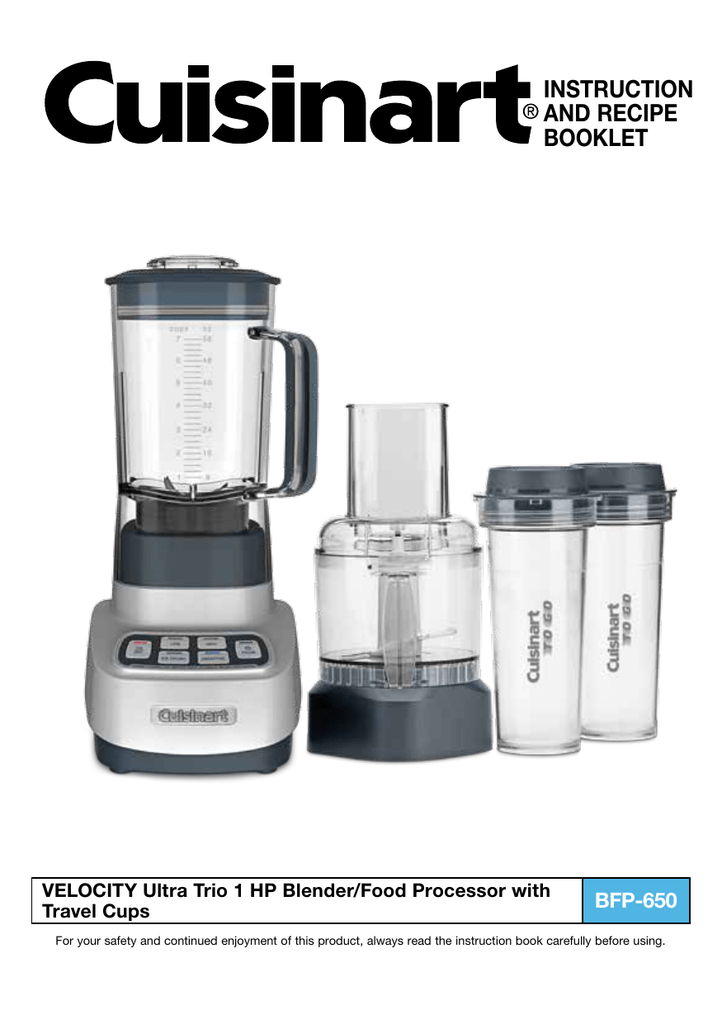 Cuisinart BFP650 Velocity Ultra Trio 1 HP Blender Manualzz