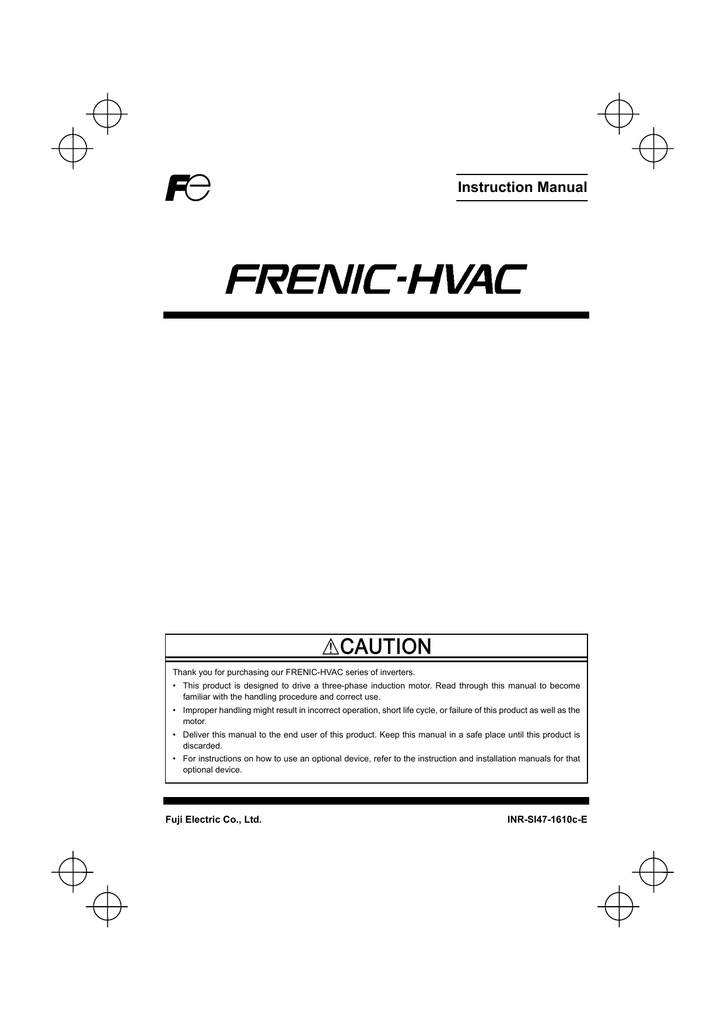 FRENICHVAC Instruction Manual Manualzz