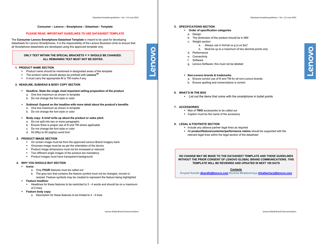 List out the items that come with the smartphone in bullet points Intended For Datasheet Template Word