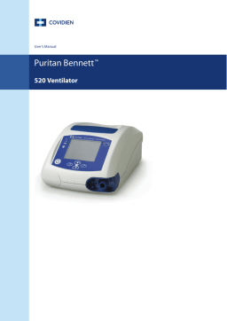 Puritan Bennett 520 Ventilator User's Manual