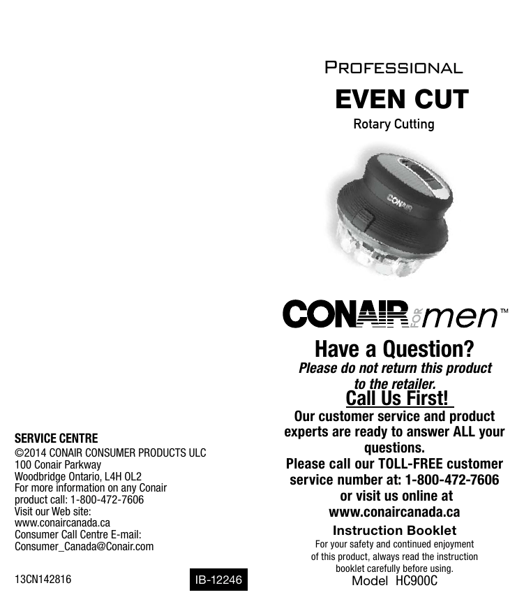 conair for men even cut v4