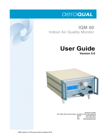 Aeroqual IQM 60 User manual | Manualzz