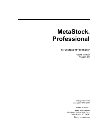 MetaStock® Professional | Manualzz