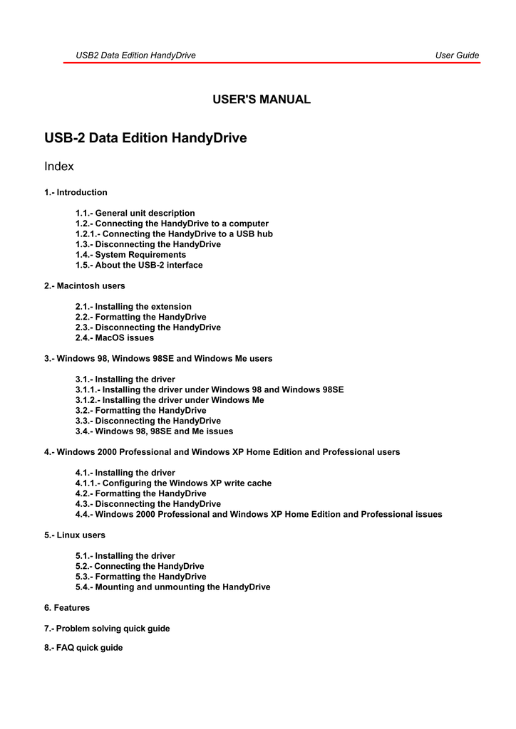 usb mass storage driver win98se