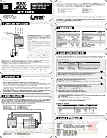 Lrp Sxx Petition Esc Manual Manualzz