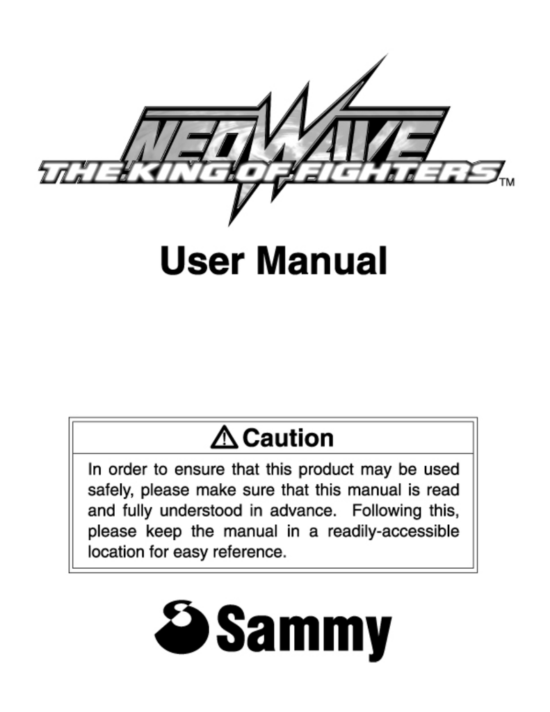 The King of Fighters Neowave - Arcade - Manual | Manualzz