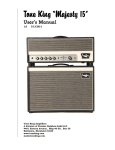 Tone King Majesty 15 User manual