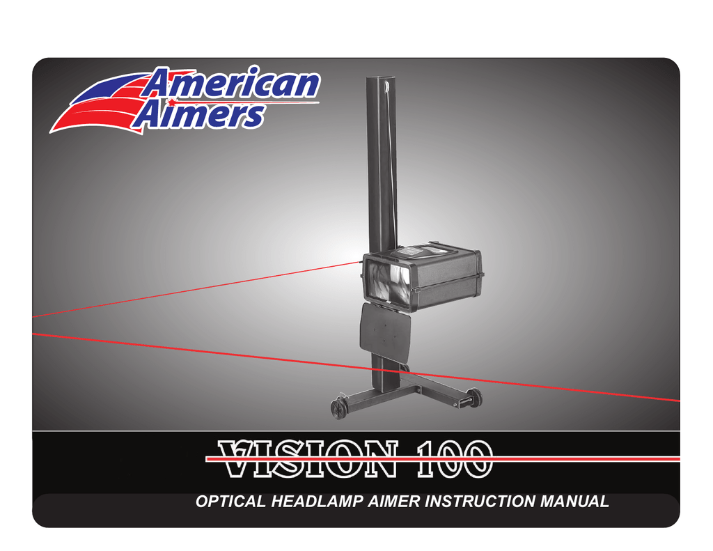 the V100 Photometric Headlight Aimer manual Manualzz