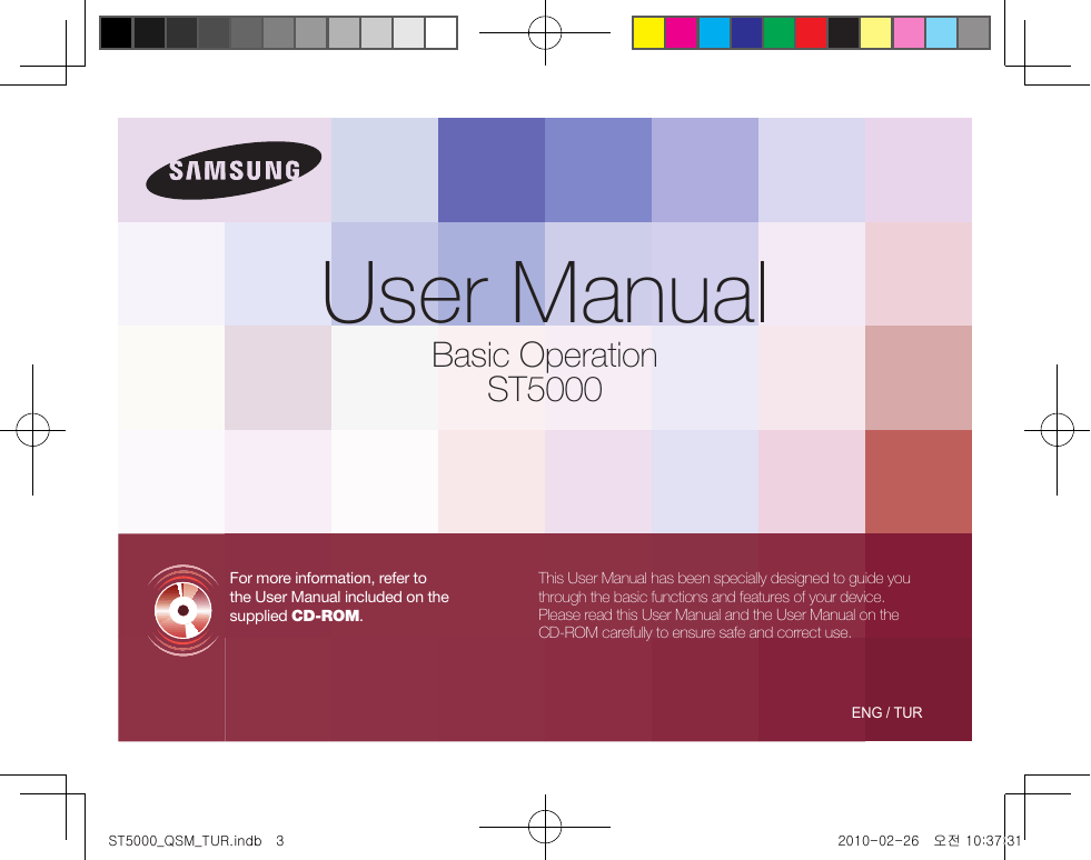 Samsung ST5000 Quick start guide Manualzz