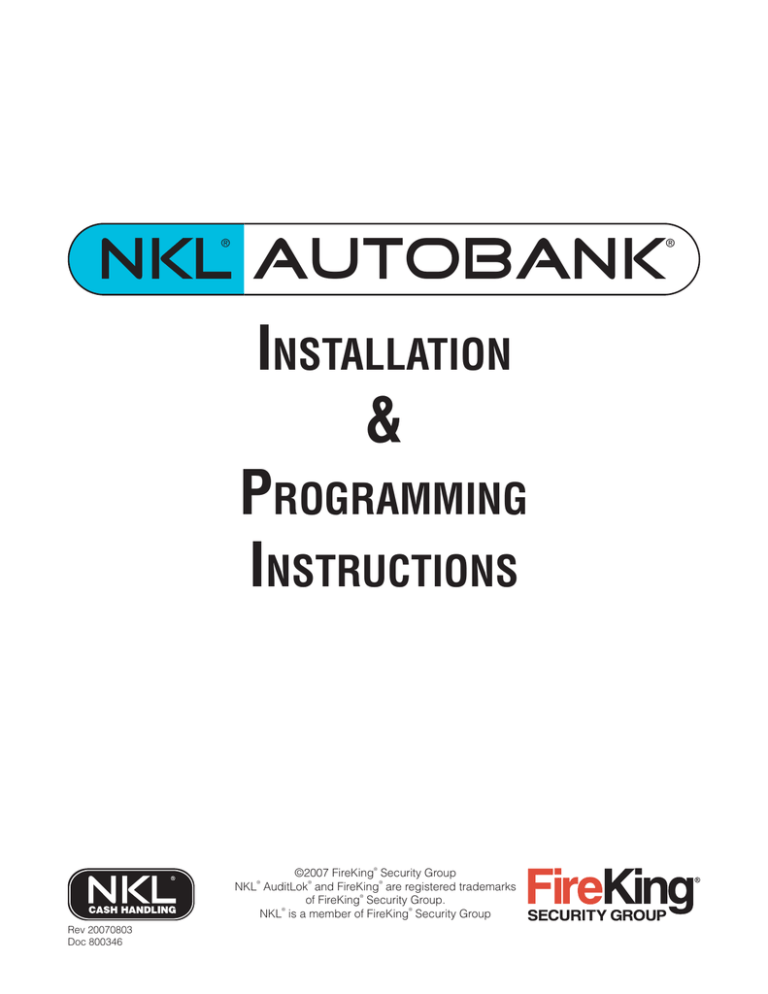 NKL Autobank Installation and Programming Instructions | Manualzz