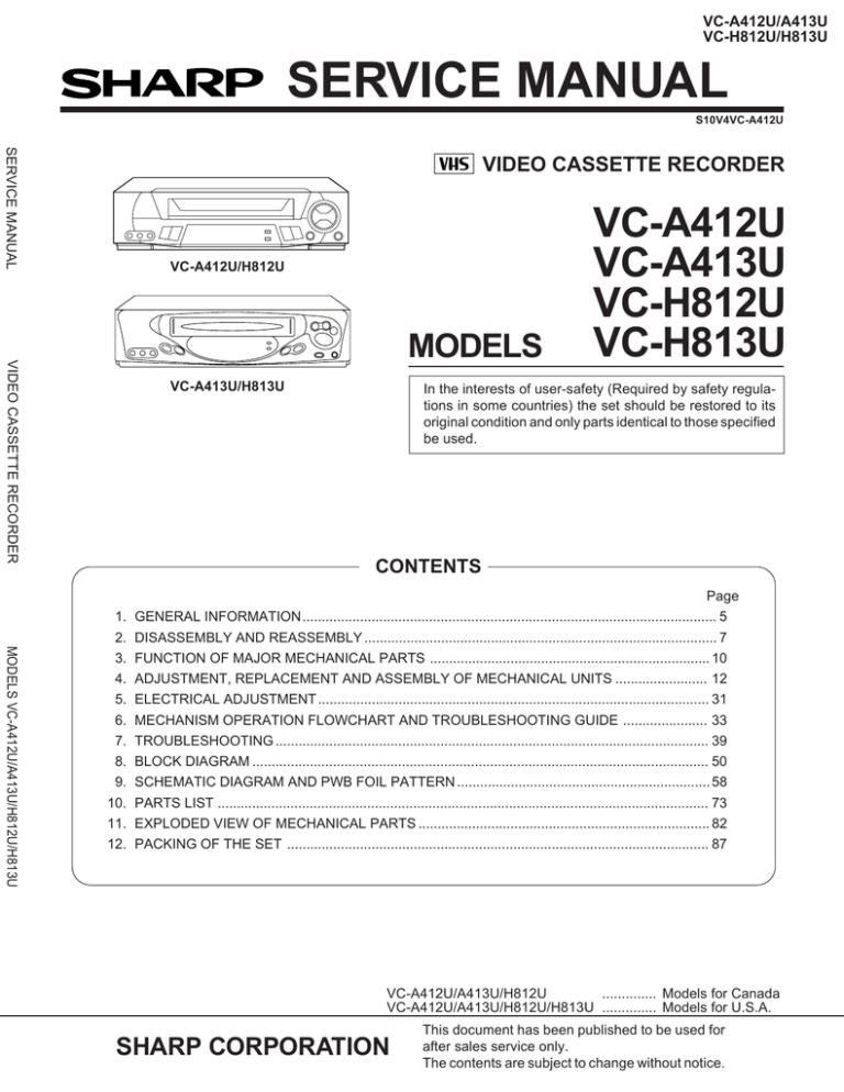 SERVICE MANUAL Manualzz SERVICE MANUAL Manualzz