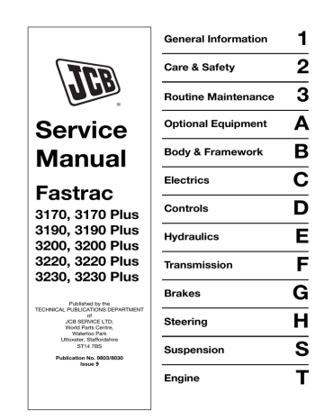 JCB Fastrac 3200 Service manual | Manualzz