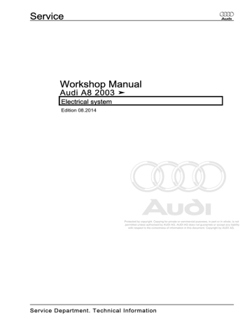 Audi 2003 A8 Workshop Manual | Manualzz