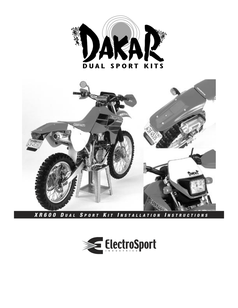 Electrosport Honda Xr600 Dakar Kit Manualzz