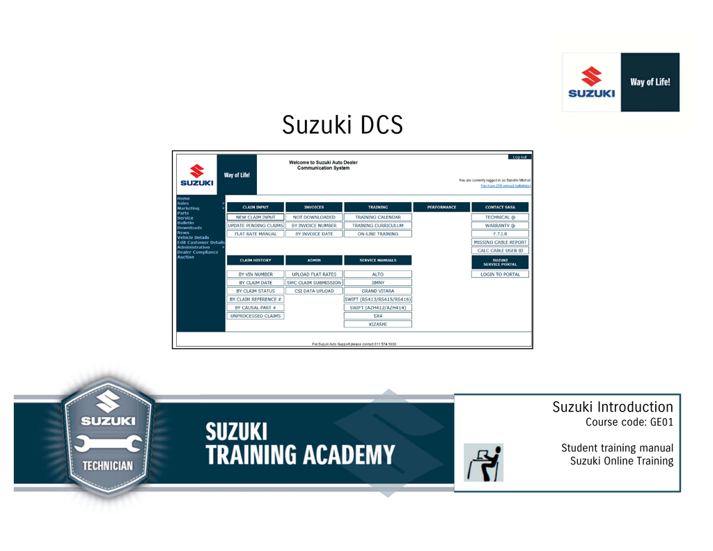 Suzuki Dcs Manualzz