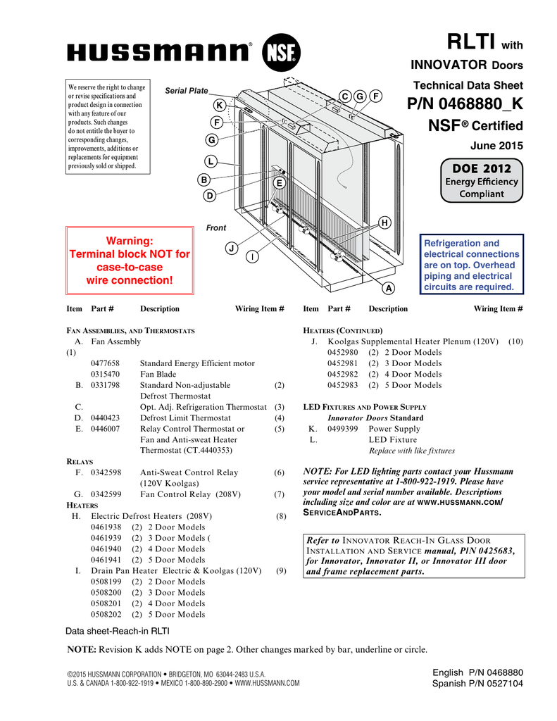 hussmann 5 doors wiring diagram Wiring Diagram