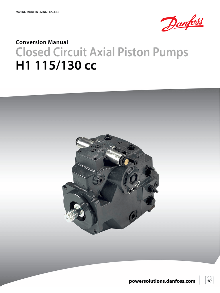 H1 115 and 130 cc Axial Piston Pump Conversion Manual Manualzz