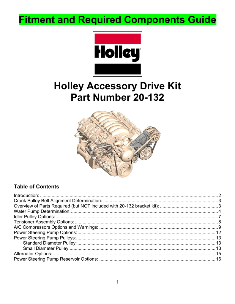 Holley 198-200 Power Steering Reservoir Kit for LS Brackets
