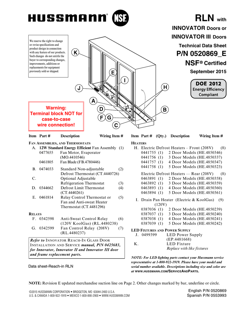 hussmann 5 doors wiring diagram Wiring Diagram