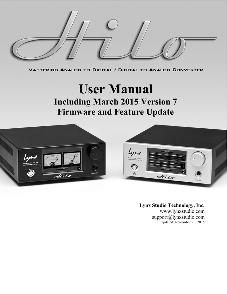 Lynx User Manual Manualzz