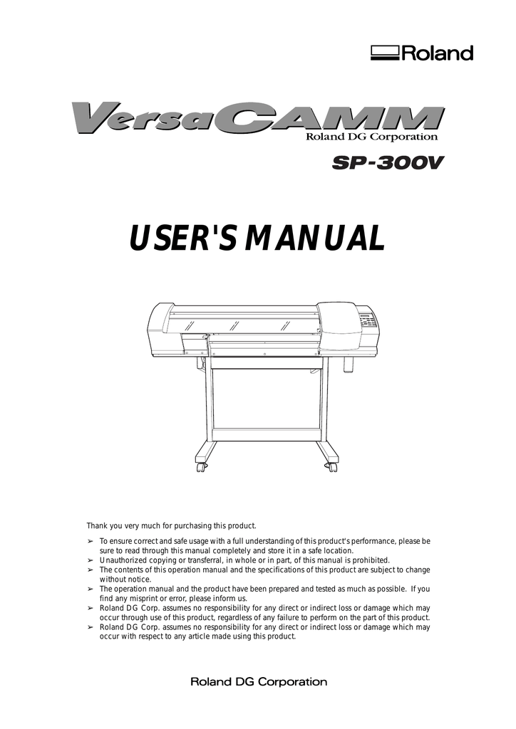 Roland User`s Manual | Manualzz